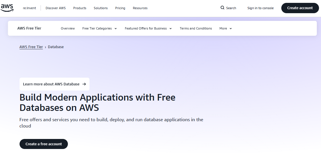 AWS databases image