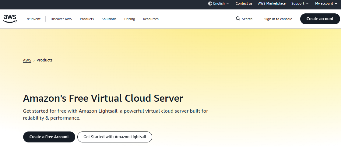 AWS Lightsail image