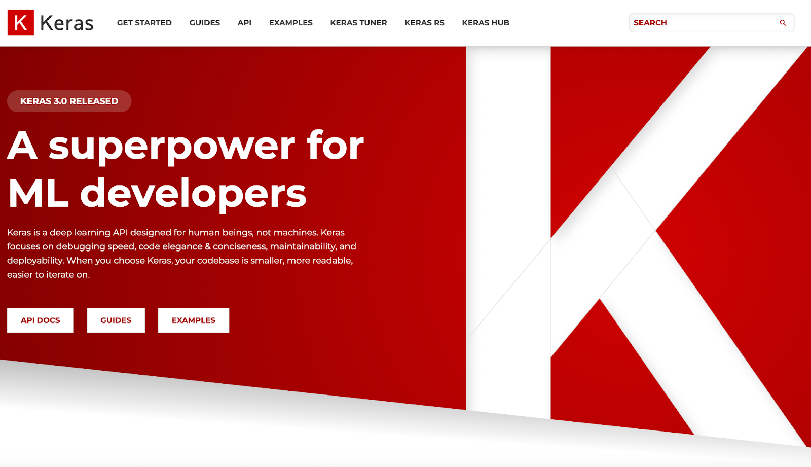Keras website